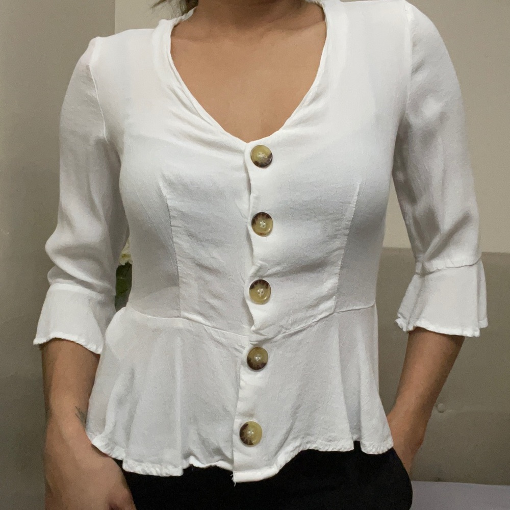 Divided White blouse